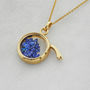 Silver Or Gold Glass Locket With Birthstone And Letter, thumbnail 8 of 12