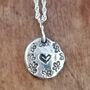 Silver Nugget Hearts And Flowers Pendant, thumbnail 1 of 5