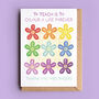 'Rainbow Flowers' Personalised Teacher Card, thumbnail 1 of 2