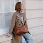 Leather Crescent Crossbody Shoulder Bag, thumbnail 1 of 10