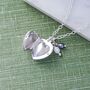 Heart Locket Sterling Silver Necklace With Pearl, thumbnail 2 of 11