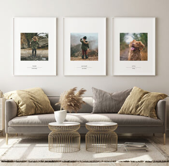 Set Of Three Personalised Baby Photos Prints, 5 of 10