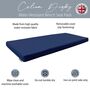 Navy Blue Water Resistant Garden Bench Seat Pad, thumbnail 4 of 5