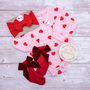 Baby Girl Valentines Day Outfit Gift Set, thumbnail 1 of 3