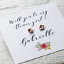 Personalised Will You Be My Flower Girl Stud Earrings, thumbnail 2 of 12