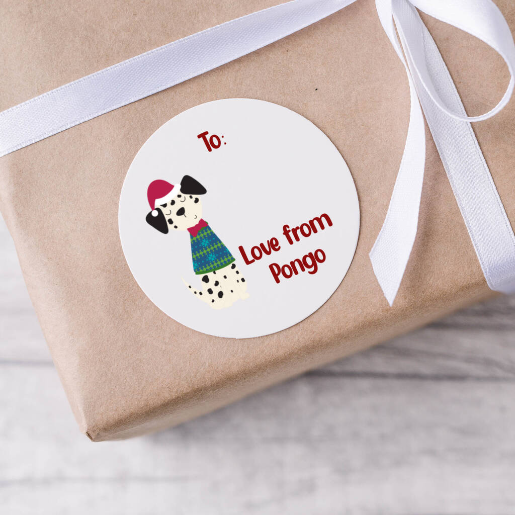 Personalised Dog Christmas Gift Labels, 1 of 7
