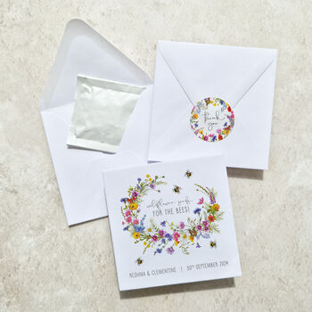10 Wildflower Seed Packet Wedding Favours For The Bees, 2 of 8
