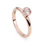 Solid 9ct Rose Gold Morganite Solitaire Ring, thumbnail 4 of 5