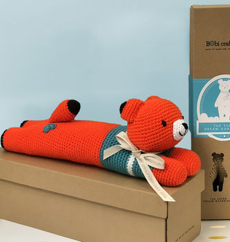 Personalised Hand Knitted Fox Bed Teddy, 2 of 8