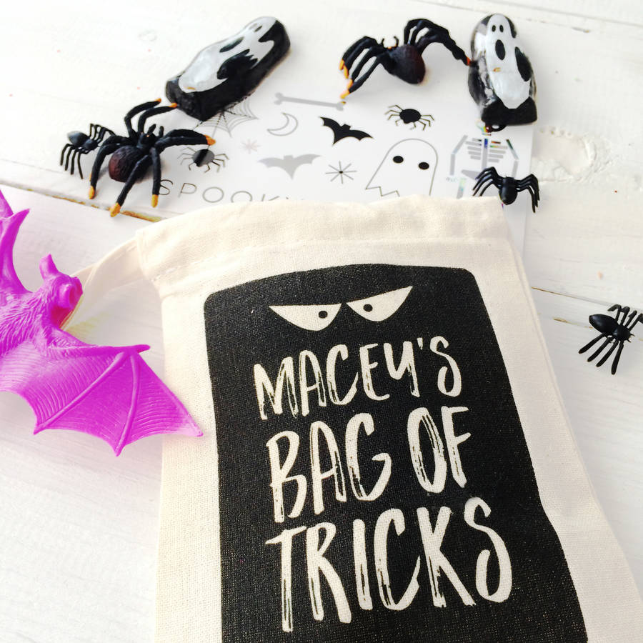 Halloween Personalised Bags Of Tricks Or Treats By Postbox Party