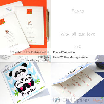 Personalised Panda Twins Father's Day Card, 10 of 10