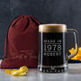 Personalised Pint Glass Tankard For Him With Gift Bag, thumbnail 1 of 8