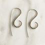 Sterling Silver Spiral Drop Earrings, thumbnail 4 of 9