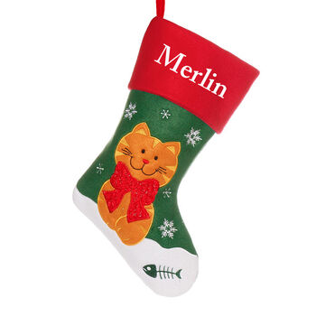 Pet Parents Personalised Cat Christmas Stocking, 2 of 6