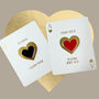 Ace Of Hearts Two Heart Brooch Gift Card, thumbnail 1 of 4