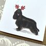 Show Cocker Spaniel Christmas Card, thumbnail 4 of 4