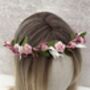 Pink Dried Flower Girl Crown, thumbnail 2 of 8