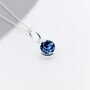 Personalised Sterling Silver September Sapphire Birthstone Necklace, thumbnail 3 of 10