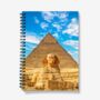 A5 Spiral Notebook Featuring The Sphinx And Pyramids, thumbnail 1 of 2