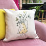 Personalised Wild Flowers Cushion, thumbnail 1 of 2