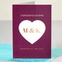 Personalised Copper Foiled Monogram Wedding Card, thumbnail 1 of 1