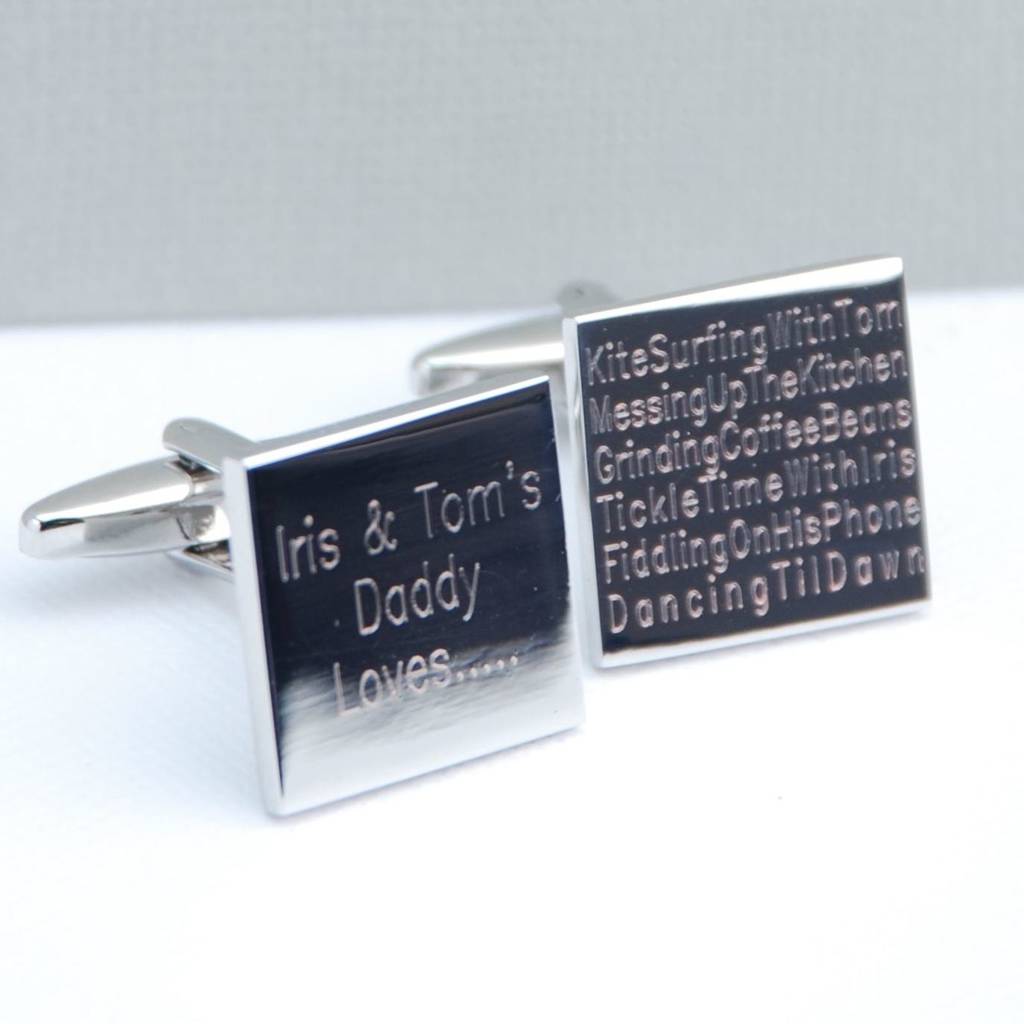 Image of Personalised My Daddy Loves Cufflinks