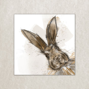 Illustrated Hare Print, Rabbit Print Illustration, 2 of 3