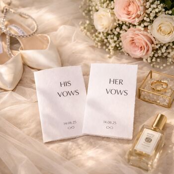 Vow Books Personalised Wedding Vow Cards Cotton Paper, 5 of 10