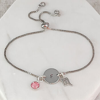 Silver Plated Scorpio Zodiac Bracelet, 4 of 7