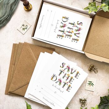 Wildflower Letters Ready To Write Save The Date Cards, 3 of 5
