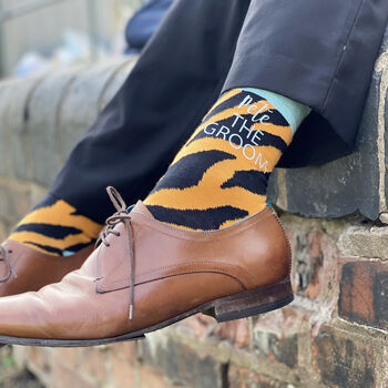 Tiger Feet Personalised Groomsmen Socks, 2 of 3