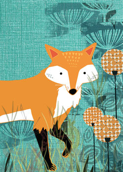 Young Fox Greetings Card, 3 of 3