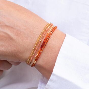 Skinny Mexican Fire Opal Bracelet, 4 of 10