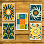 Sunshine Pattern Tile Greeting Card, thumbnail 5 of 5