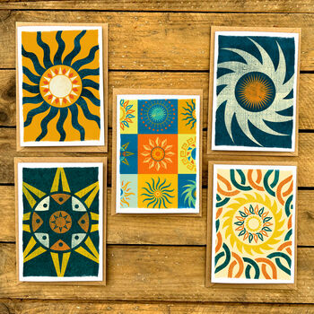 Sunshine Pattern Tile Greeting Card, 5 of 5