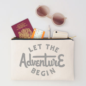 'Let The Adventure Begin' Travel Pouch, 2 of 11