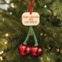 Personalised Glass Cherry Shaped Bauble, thumbnail 1 of 5