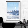 Courchevel Three Valleys Ski Resort Art Print, thumbnail 2 of 3