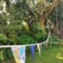 Printed Bunting Flags Floral Stripe Gingham 3m, thumbnail 8 of 9