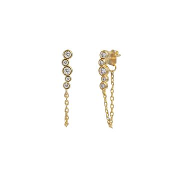 Caascade Crystal Chain Earrings, 2 of 4