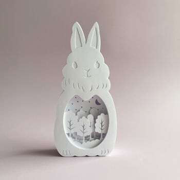 'Happy Bunny' Handmade Lightbox Ornament, 6 of 6