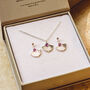 Amethyst Fan Gemstone Gift Set – Silver Plated, thumbnail 1 of 3