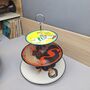 Three Tier Vinyl Record Cake Stand Picture Discs Retro, thumbnail 1 of 6