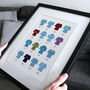 City Classic Retro Kits Team Print, thumbnail 1 of 4