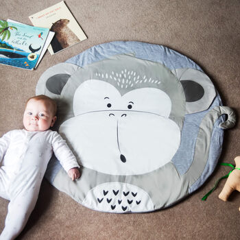 Personalised Cheeky Monkey Baby Play Mat, 3 of 7