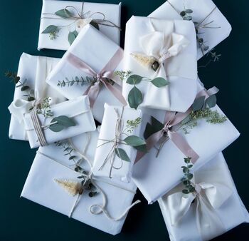 Plain Matt White Christmas Wrapping Paper Roll 10m Roll, 10 of 12