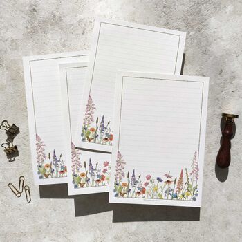 Cottage Garden Wildflowers Letter Writing Set, 6 of 8