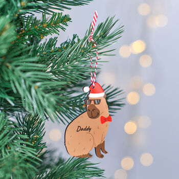 Personalised Christmas Capybara Tree Decoration, 3 of 7