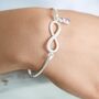 Chiara Sterling Silver Infinity Personalised Bracelet, thumbnail 3 of 11