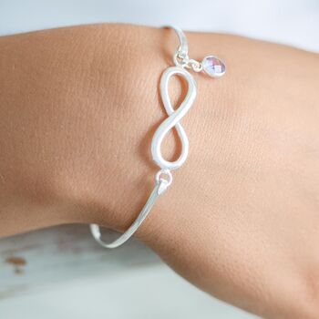 Chiara Sterling Silver Infinity Personalised Bracelet, 3 of 11
